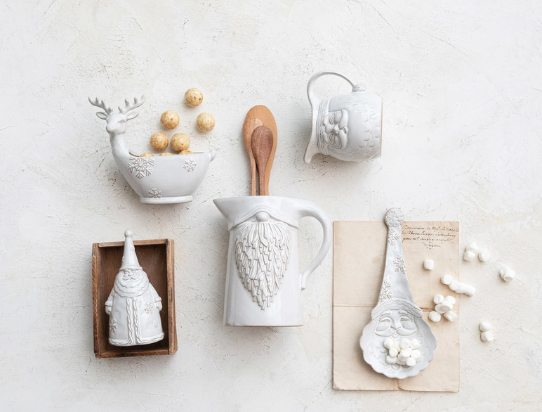 Creative Co-op Santa Shaped Creamer