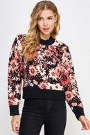See And Be Seen Bold Flower Sweater