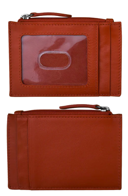 Intercontinental Leather Card/ID Holder with with  Zipper