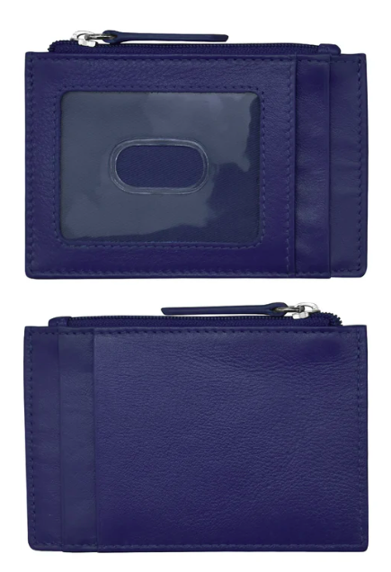Intercontinental Leather Card/ID Holder with with  Zipper