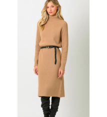 Mystree Ribbed Turtleneck Sweater Dress