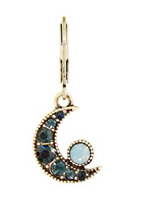 Baked Beads Crystal Moon Earring