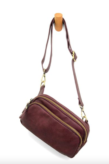 Joy Susan Kylie Double Zip Sling Bag