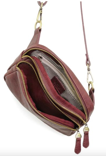 Joy Susan Kylie Double Zip Sling Bag
