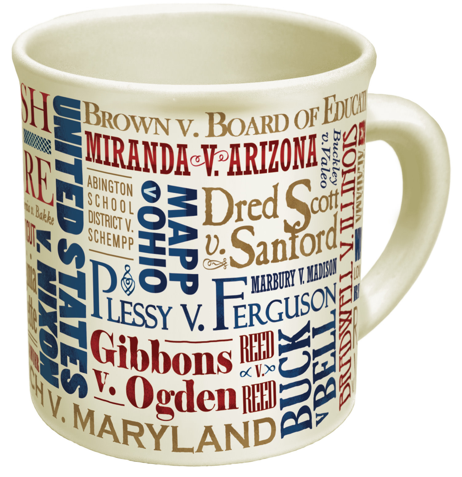 Unemployed Philosophers Guild Great Supreme Court Cases Mug