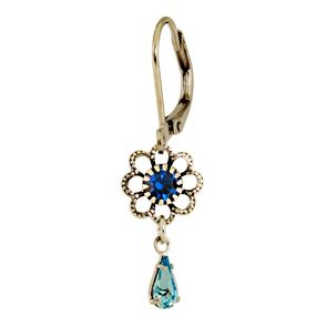 Baked Beads Crystal Drop Flower Earring