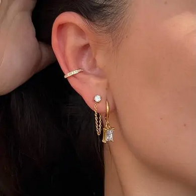 Ellie Vail Sloane Chain Stud Earrings