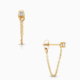 Ellie Vail Sloane Chain Stud Earrings