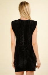 Very J Sleeveless Velvet Fitted Mini Dress