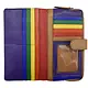 Intercontinental Leather Smartphone Wallet RFID Rainbow Multi