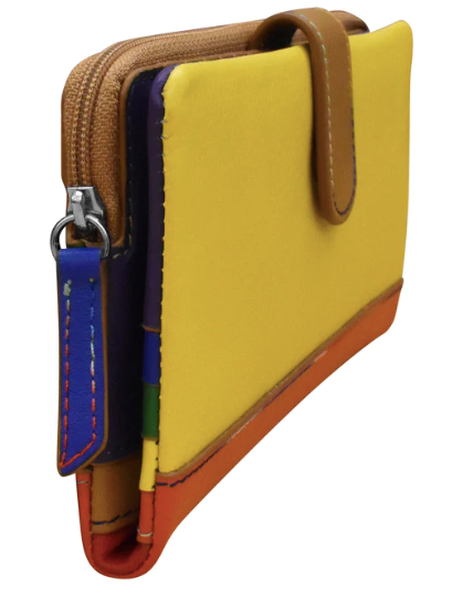 Intercontinental Leather Smartphone Wallet RFID Rainbow Multi