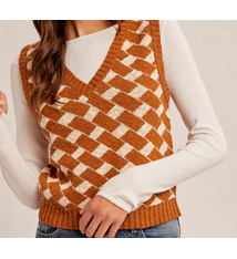 Hem & Thread V-NECK SLUB TEXTURED VEST