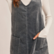 Hem & Thread SNOW WASH CORDUROY PINAFORE DRESS