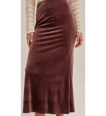 Hem & Thread PULL-ON VELVET MAXI SKIRT