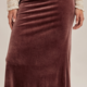 Hem & Thread PULL-ON VELVET MAXI SKIRT