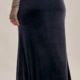 Hem & Thread PULL-ON VELVET MAXI SKIRT