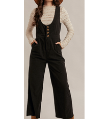 Hem & Thread SCOOP NECK CORDUROY JUMPSUIT