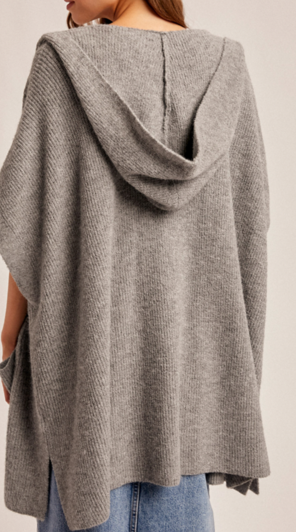 Hem & Thread HOODED SWEATER PONCHO