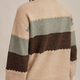 Hem & Thread COLOR BLOCK ROSETTE DETAILED SWEATER CARDIGAN