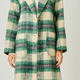 Mystree Green Plaid Long Coat