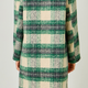 Mystree Green Plaid Long Coat
