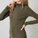 Mystree Mock Neck L/S Top- ASH