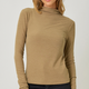Mystree Knit Mock Neck -Latte