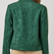 Mystree Color Blocked Moto Jacket- Green