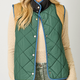 Mystree Color Blocked Vest- Green