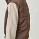 Mystree Mixed Media Puffer Jacket- Choco