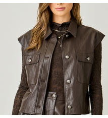 Mystree Faux Leather Vest