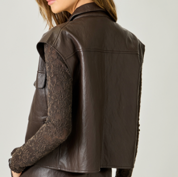 Mystree Faux Leather Vest