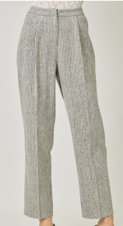 Mystree Striped Trouser- Ivory