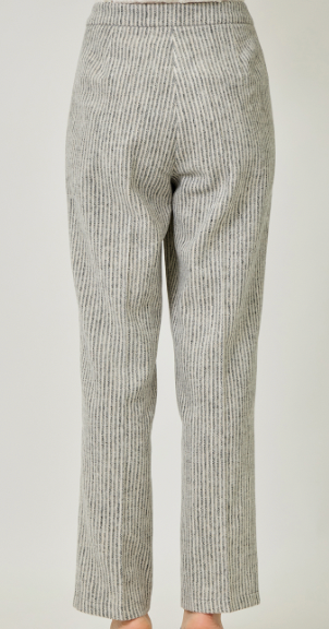 Mystree Striped Trouser- Ivory