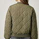 Mystree Quilted Bomber Jacket- Olive