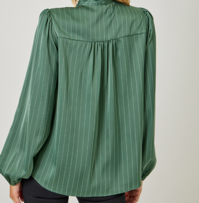 Mystree Ribbon Tie Stripe- Green