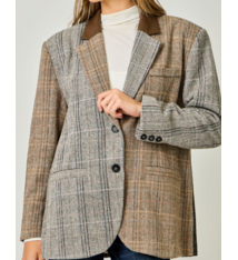 Mystree Freckled Herringbone Oversized Jacket