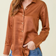 Mystree Button Down Silk Relaxed Shirt