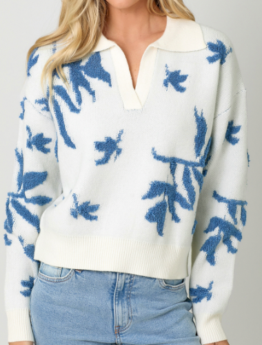 Mystree Floral Pullover Sweater