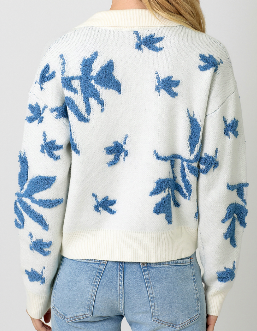 Mystree Floral Pullover Sweater