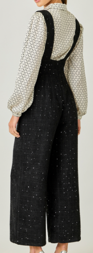 Mystree Boucle Overall Jumpsuit