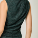 Mystree Sleeveless Mockneck  Shimmering Top
