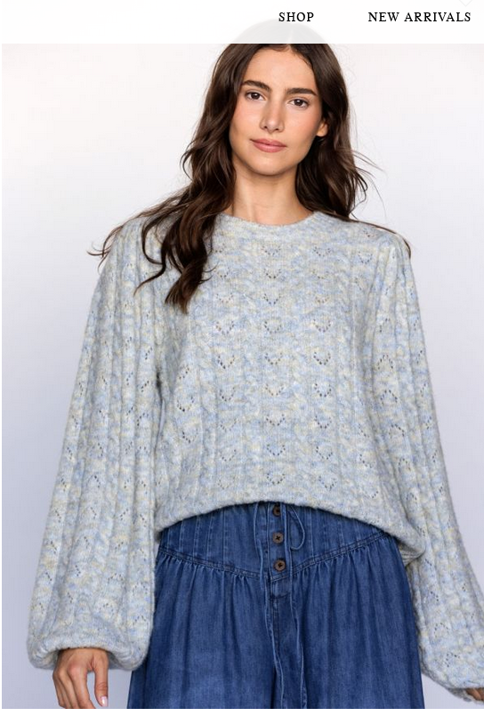 Storia Multi Color Knit Sweater Blue and Yellow