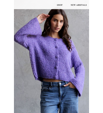 Storia Ribbed Fluffy Sweater Purple