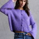 Storia Ribbed Fluffy Sweater Purple