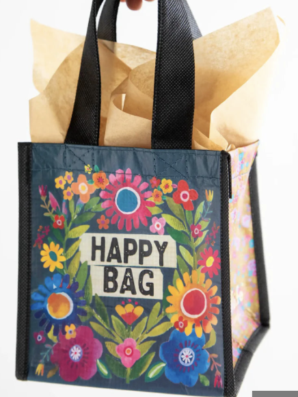 Natural Life Happy Bag Blk Floral