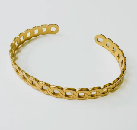 Crowned Free Generosity Bracelet – 14K Gold Plated Ethical Adjustable Cuff