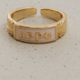 Crowned Free Hope Ring – 18K Gold Plated Adjustable Enamel Ring