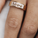 Crowned Free Hope Ring – 18K Gold Plated Adjustable Enamel Ring
