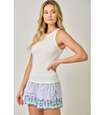 Mystree Scoop Neck Washed Tank